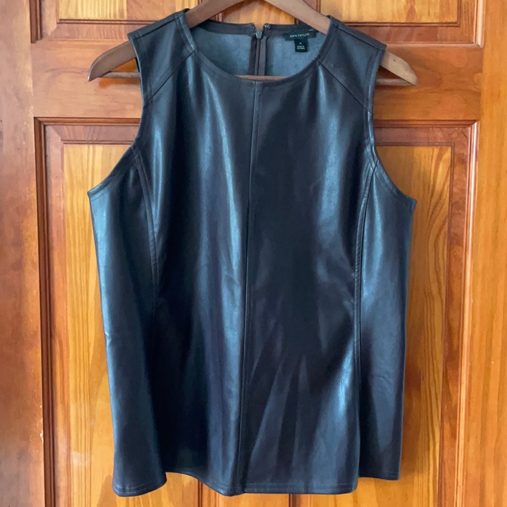 Brand new Ann Taylor faux leather top!!!